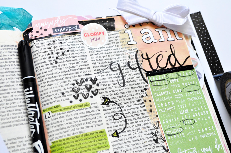 hybrid mixed media art journaling Bible entry by Leah Schumacher