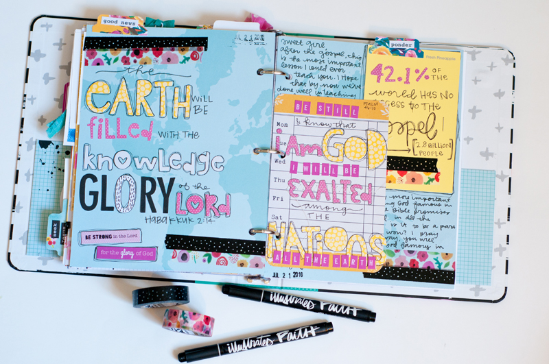 mixed media faith art journaling Praise Book by Jess Robyn