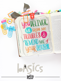 Illustrated Faith Basics "Extension" Collection by Bella Blvd | 2016 Summmer Release | Bible Journaling entry by Shanna Noel