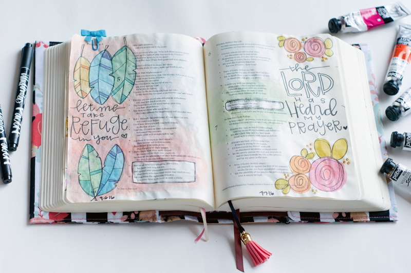 praying and painting through the Psalms with Jess Robyn | Bible Journaling