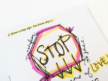 mixed media art journaling | Stop In The Name of Love by Bailey Jean Robert | I Am Strong Devotional featuring Wilna Furstenberg