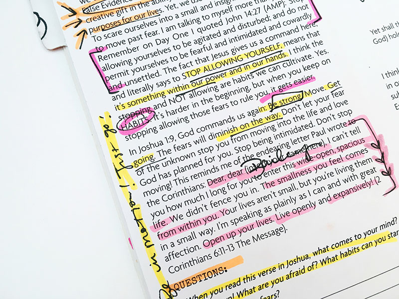 mixed media art journaling | Stop In The Name of Love by Bailey Jean Robert | I Am Strong Devotional featuring Wilna Furstenberg