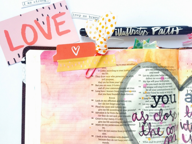 watercolor bible journaling | He Is Close | Psalm 121 | Illustrated Faith | Tawni Sattler