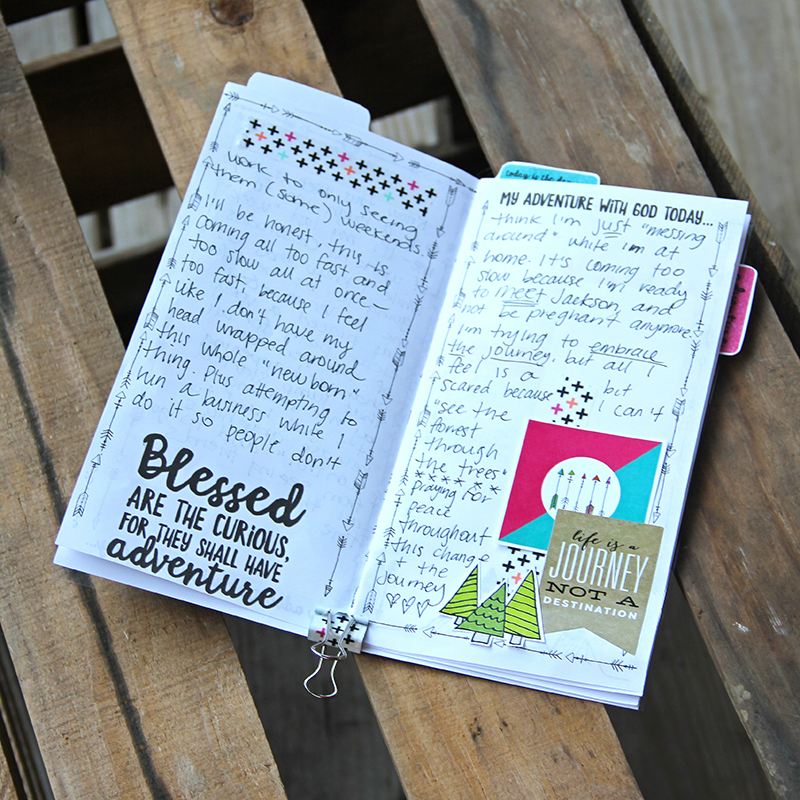 hybrid traveler's notebook assembly and decoration process video by Allie Trumpower for Illustrated Faith