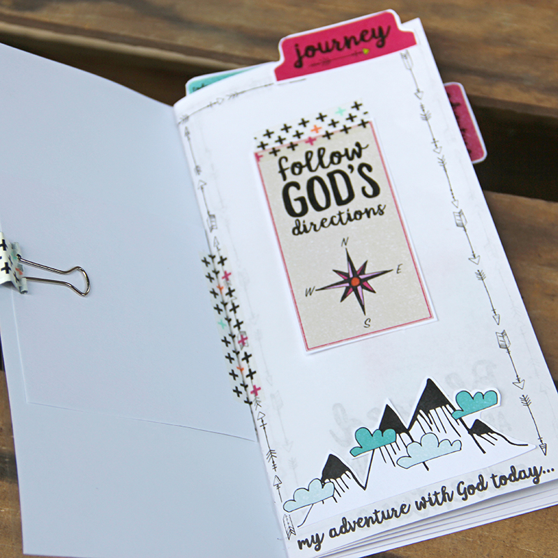 hybrid traveler's notebook assembly and decoration process video by Allie Trumpower for Illustrated Faith