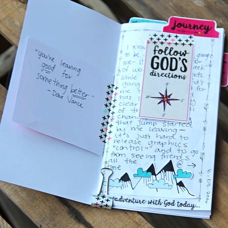 hybrid traveler's notebook assembly and decoration process video by Allie Trumpower for Illustrated Faith