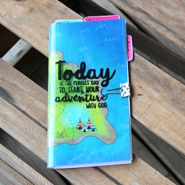 hybrid traveler's notebook assembly and decoration process video by Allie Trumpower for Illustrated Faith