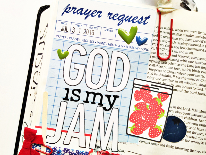 hybrid Bible journaling process video by Andrea Gray