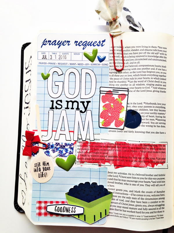 hybrid Bible journaling process video by Andrea Gray