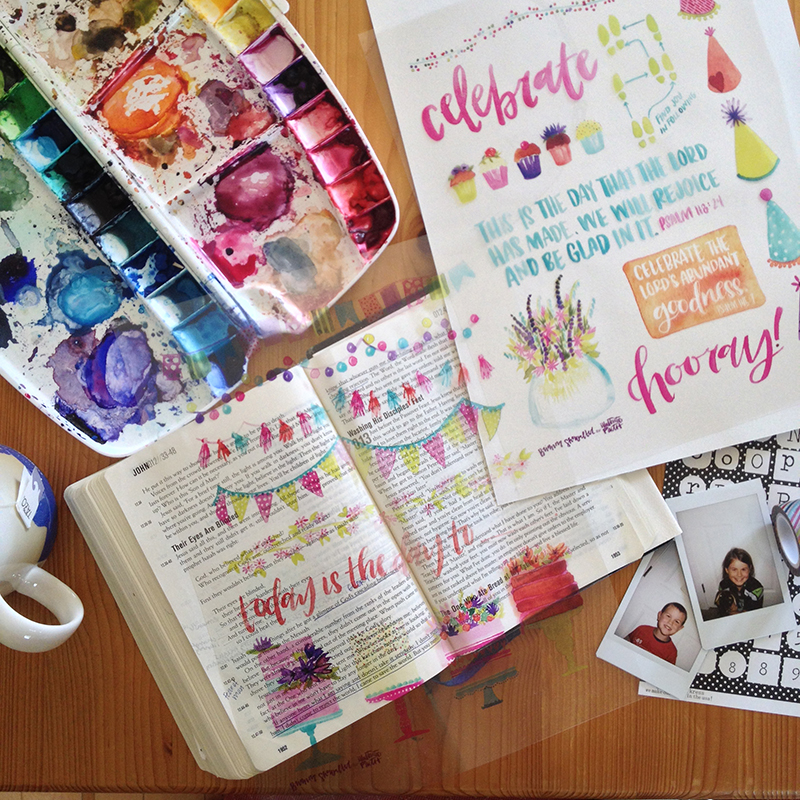 hybrid mixed media art journaling Bible entry by Brianna Showalter | Appreciating Your Kids in Your Bible