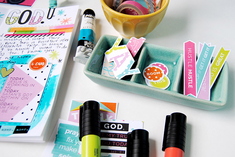 hybrid mixed media prayer journal entry by Elaine Davis