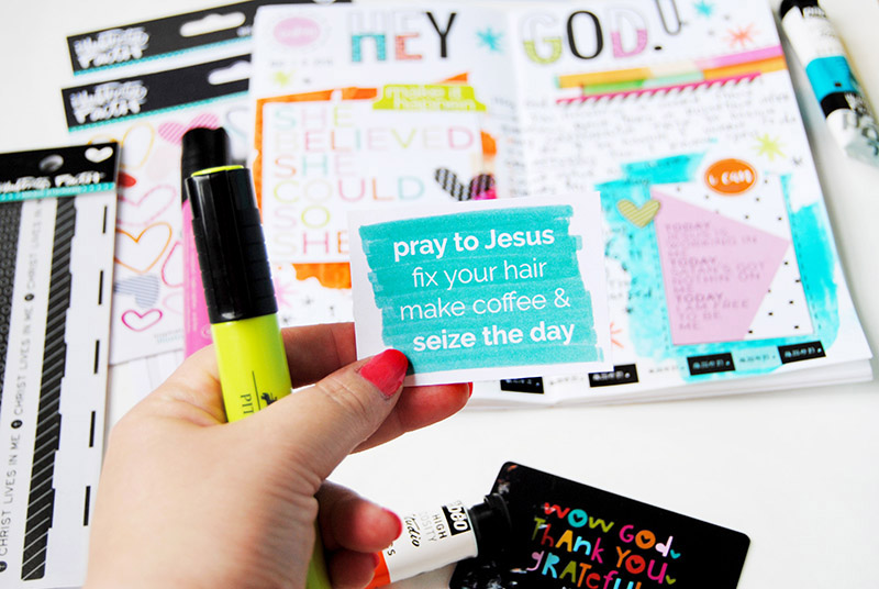 hybrid mixed media prayer journal entry by Elaine Davis