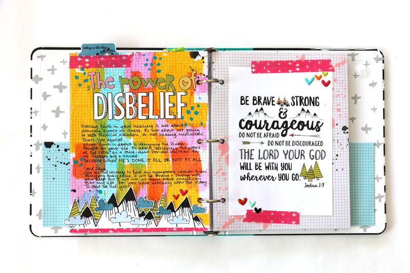 process video tutorial | mixed media faith art journaling by Natalie Elphinstone | Power of Disbelief