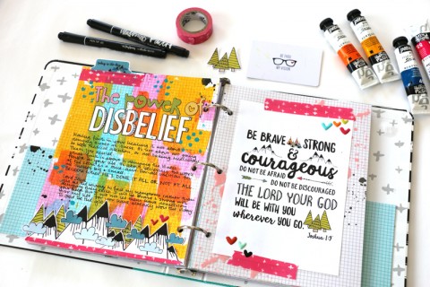 process video tutorial | mixed media faith art journaling by Natalie Elphinstone | Power of Disbelief