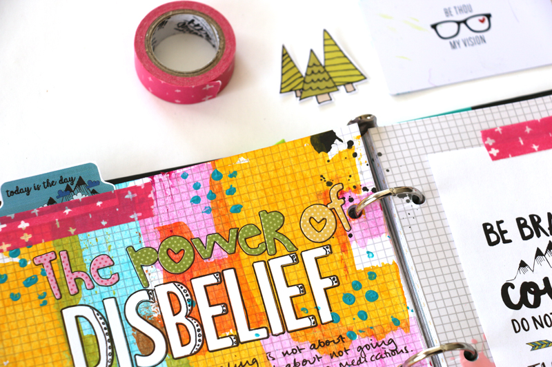 process video tutorial | mixed media faith art journaling by Natalie Elphinstone | Power of Disbelief