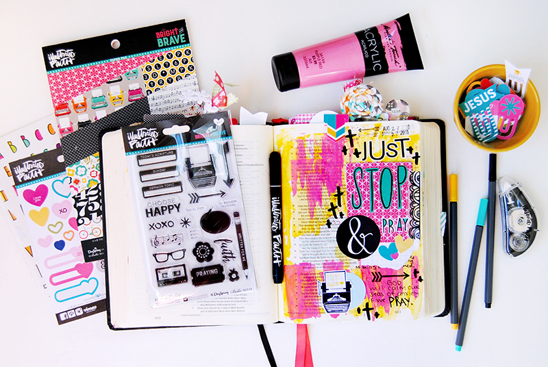 mixed media art journaling entry by Abigail Clone | Teen Topic: Feeling Overwhelmed