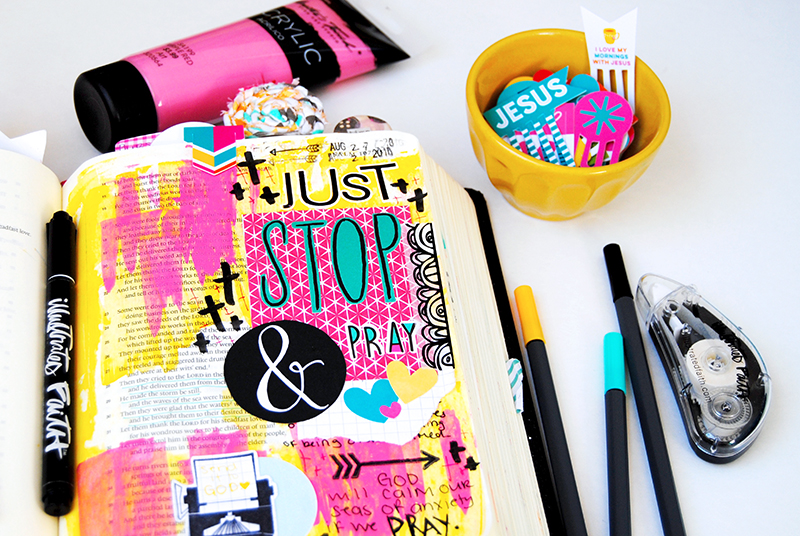 mixed media art journaling entry by Abigail Clone | Teen Topic: Feeling Overwhelmed