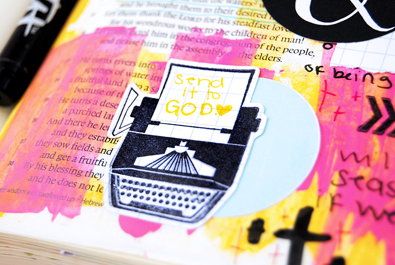 mixed media art journaling entry by Abigail Clone | Teen Topic: Feeling Overwhelmed