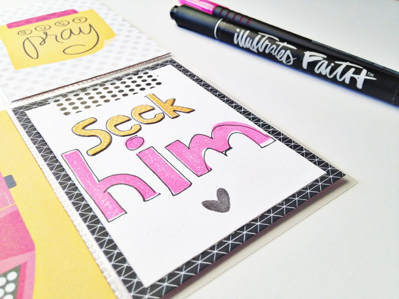 process video faith pocket scrapbooking by  Andrea Gray | Seek Him and Pray