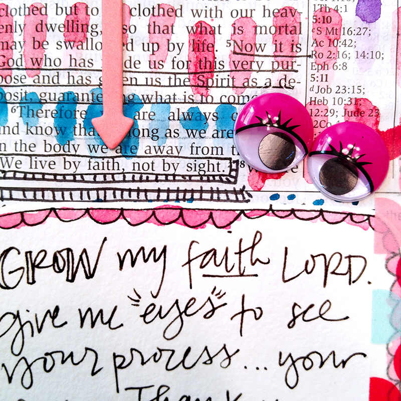 hybrid mixed media watercolor Bible journaling entry by Brianna Showwalter