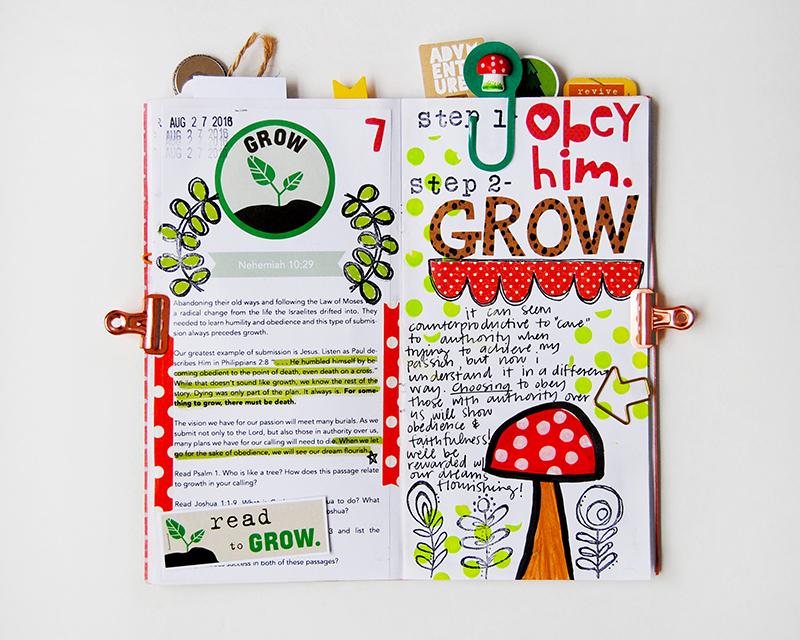 hybrid faith art journaling | 7 Things I Learned At Revival Camp by Elaine Davis | Illustrated Faith Revival Camp