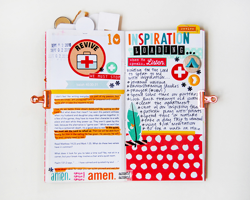 hybrid faith art journaling | 7 Things I Learned At Revival Camp by Elaine Davis | Illustrated Faith Revival Camp