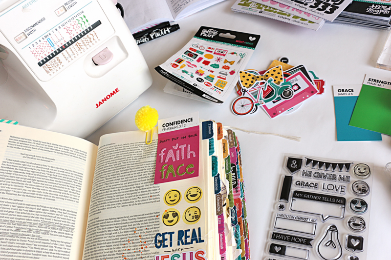 process video - sewing in your Bible by Natalie Elphinestone | Bible Journaling