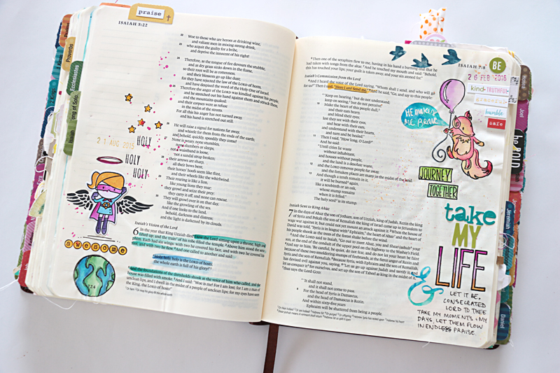 walk through video Illustrated Faith in two years by Natalie Elphinstone | Bible Journaling, Faith Art Journaling, Praise Book