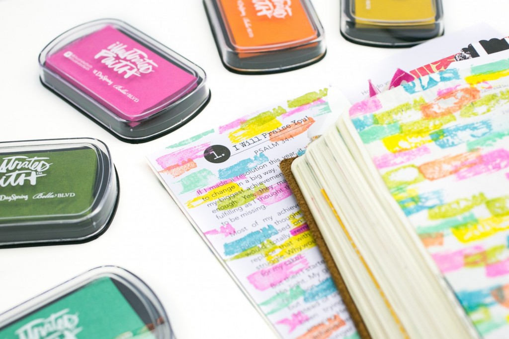 mixed media step by step Bible journaling tutorial by Amy Bruce | How He Loves Us devotional by Stephanie Buice