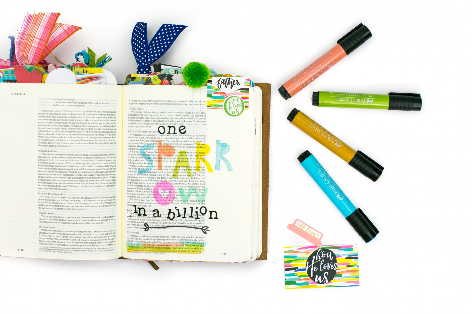 step by step process tutorial bible journaling entry by Amy Bruce | One sparrow in a billion