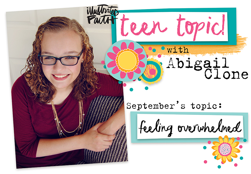 mixed media art journaling entry by Abigail Clone | Teen Topic: Feeling Overwhelmed