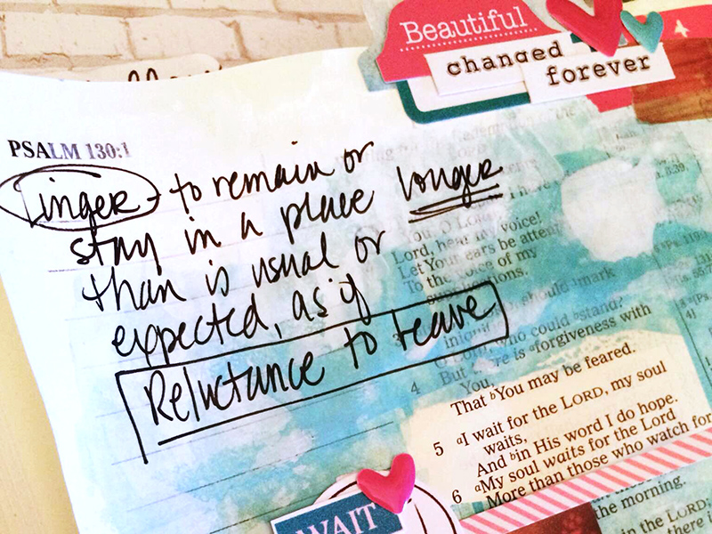 mixed media Bible art journaling entry by Tonya Hamilton for Illustrated Faith