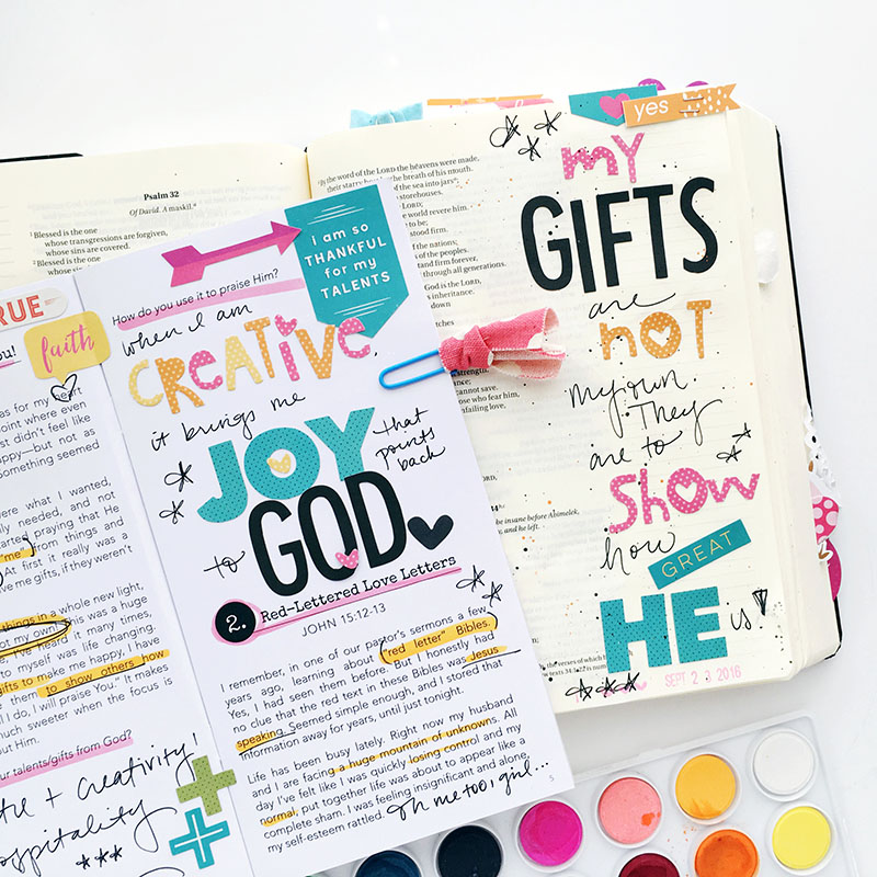 journaling and Bible journaling by Bailey Robert | How He Loves devotional kit featuring Stephanie Buice 
