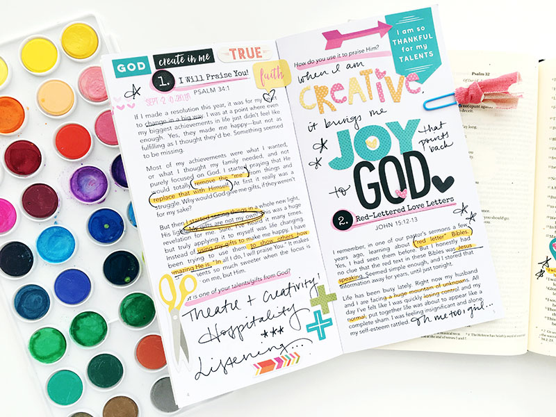 journaling and Bible journaling by Bailey Robert | How He Loves devotional kit featuring Stephanie Buice 