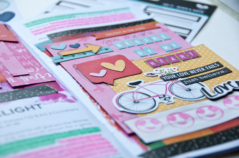 mixed media hidden devotional journaling entry by Jess Robyn | Desire of My Heart Psalm 37:4 | Through Christ devotional by Meg Duerksen