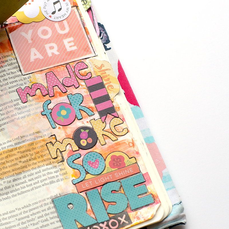 mixed media art journaling Bible entry by Heather Greenwood | Rise by Danny Gokey | Made to Crave by Lysa TerKeurst | Illustrated Faith by Bella Blvd Bright & Brave Collection
