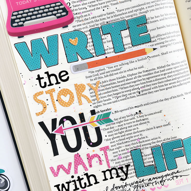 Write Your Story | Bible journaling entry by Bailey Robert | Illustrated Faith Bright & Brave |