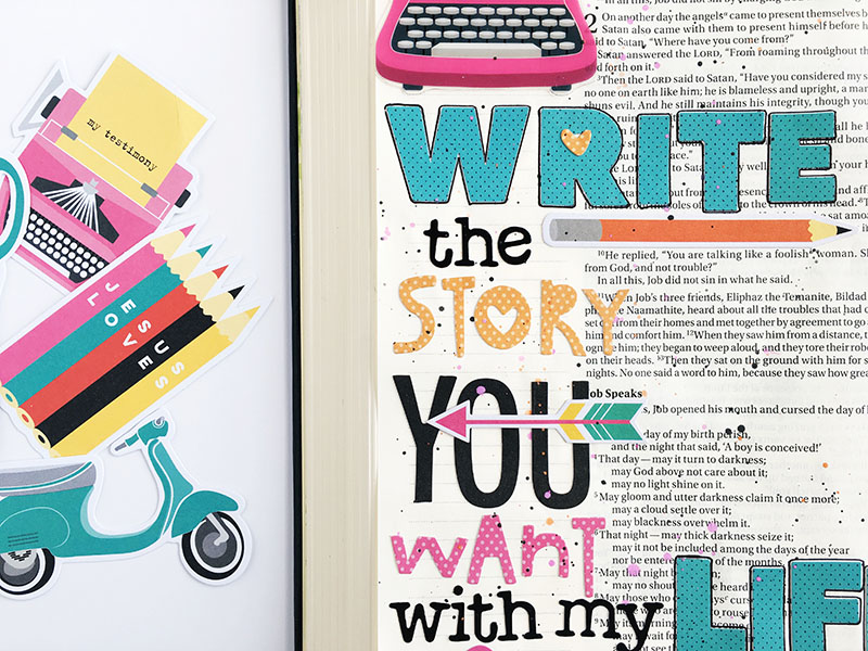 Write Your Story | Bible journaling entry by Bailey Robert | Illustrated Faith Bright & Brave |
