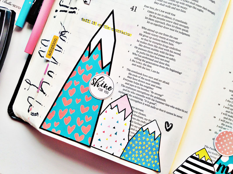 process video | hybrid mixed media Bible journaling by Andrea Gray
