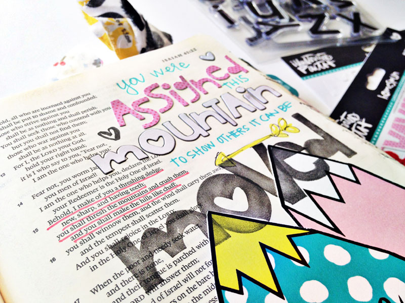 process video | hybrid mixed media Bible journaling by Andrea Gray