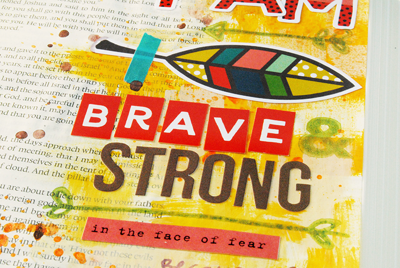 hybrid mixed media Bible Journaling by Elaine Davis | Fear, Dark Tunnels & Big Girl Pants | Illustrated Faith Brave & Strong Workshop