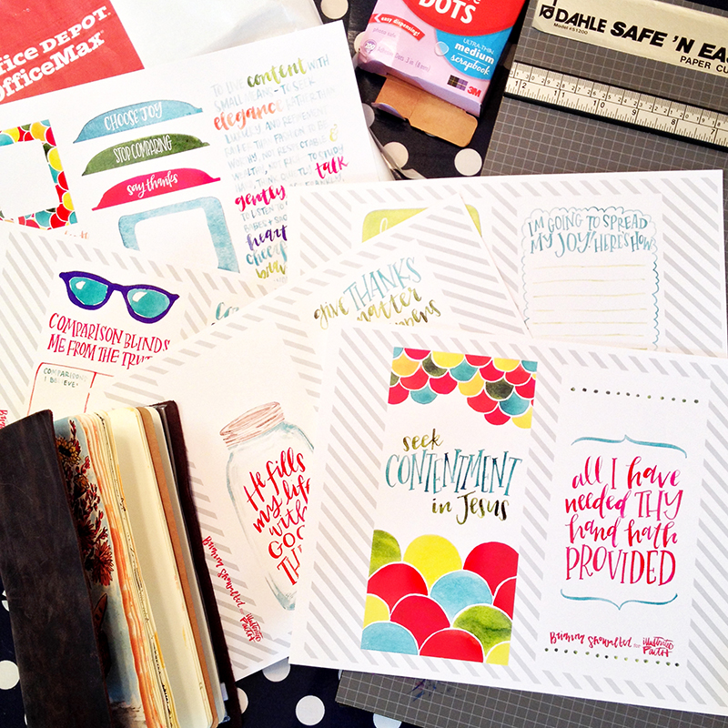 digital hybrid watercolor traveler's notebook faith entry by Brianna Showalter