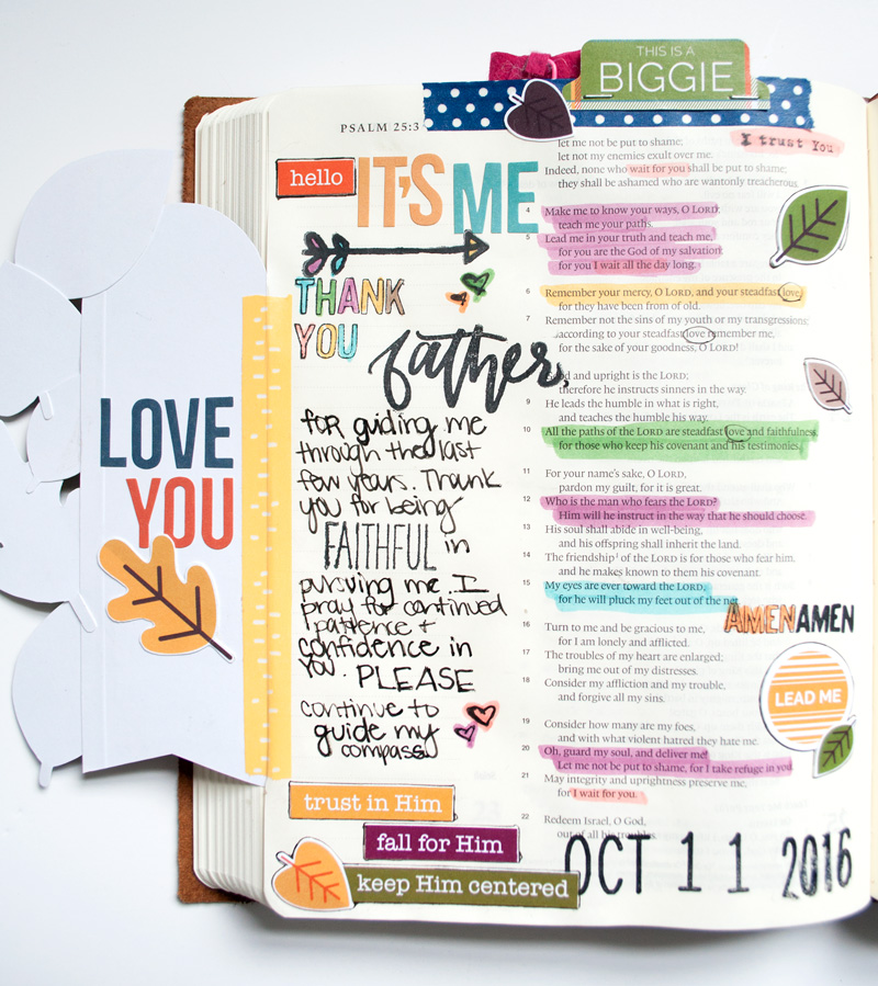 digital hybrid bible journaling by Leah Schumacher | Shift Your Compass