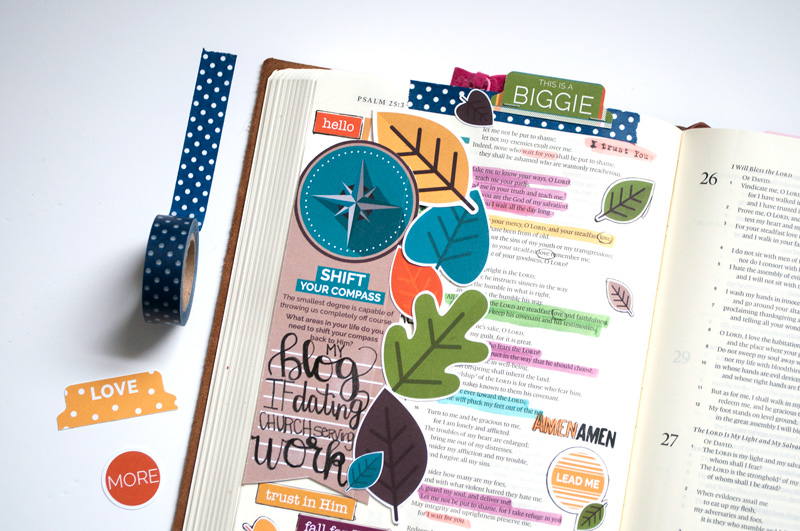 digital hybrid bible journaling by Leah Schumacher | Shift Your Compass