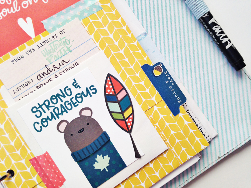 video tutorial - planner pocket insert by Andrea Gray | Illustrated Faith Brave & Strong | digital hybrid faith planner/journal