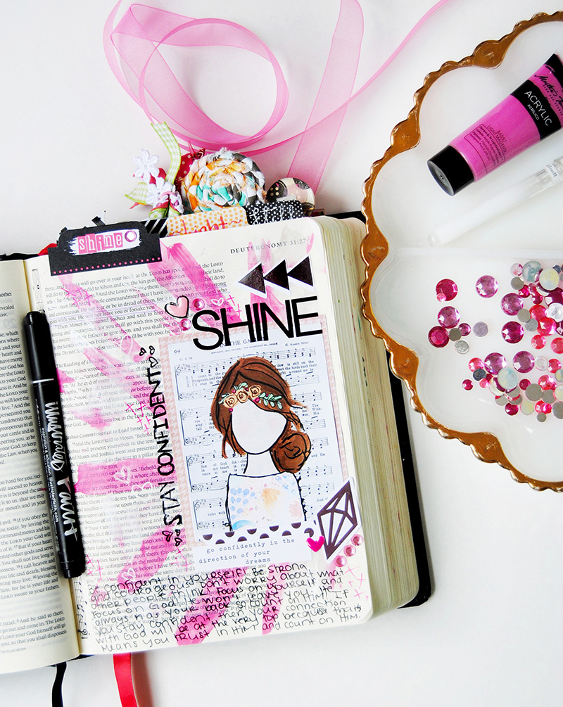 digital hybrid mixed media bible journaling | Teen Topic with Abigail Clone: Shining through Confidence!