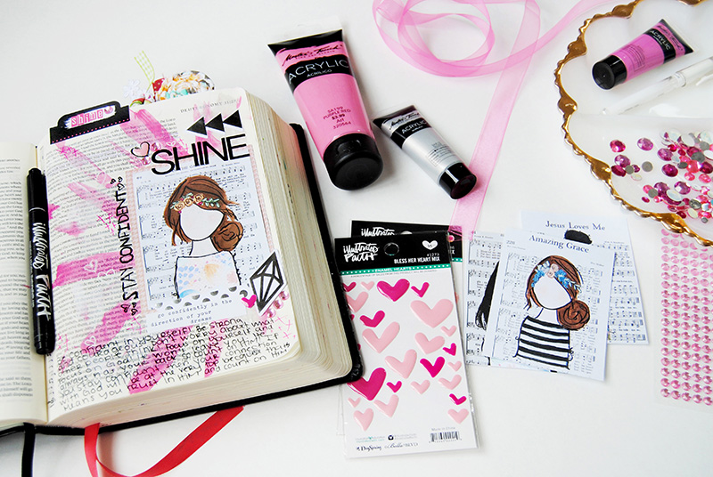 digital hybrid mixed media bible journaling | Teen Topic with Abigail Clone: Shining through Confidence!