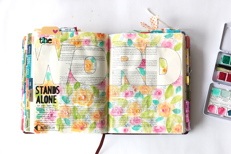 process video watercolor Bible journaling entry by Natalie Elphinstone