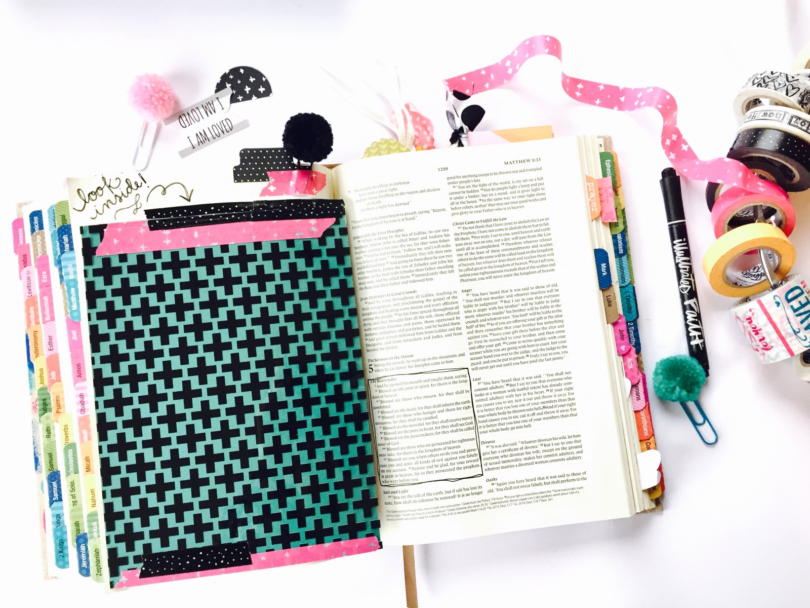 Lessons In Bible Journaling by Tawni Sattler | Interleaved Journaling Bible | Illustrated Faith by Bella Blvd