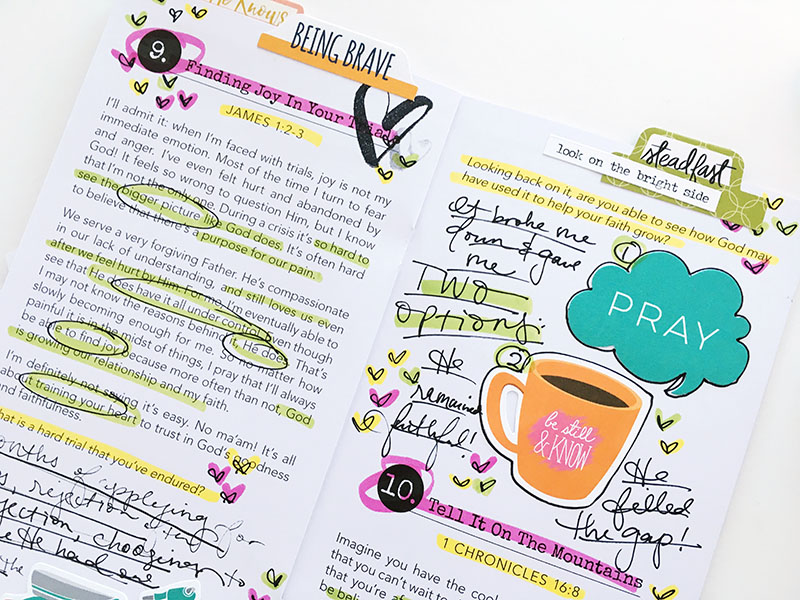 mixed media faith art journaling by Bailey Robert | Be Still, Beloved | How He Loves Us, Day 9